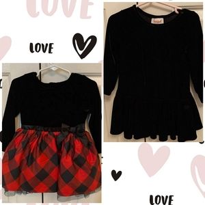 🎃sold🎃2 Toddler dresses size 18m, cat & jack, Christmas Dress